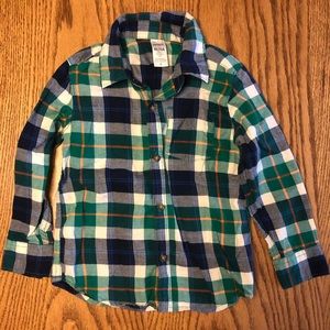Long sleeved flannel shirt
